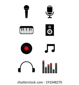 Music icons set