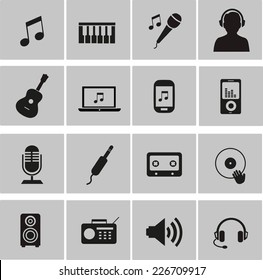 Music icons set