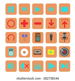 Music icons set.