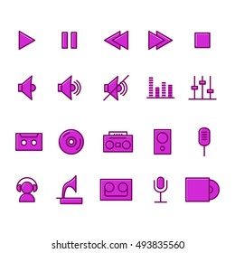 music icons set