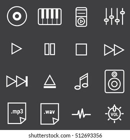 Music icons set.