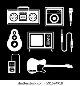 Music icons set.