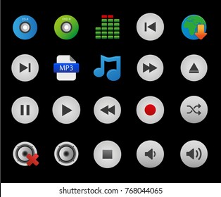 Music icons set