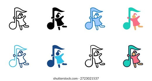 Los íconos de música establecen una colección de estilo múltiple. Trazo editable 
