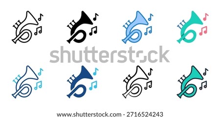 Music icons set multiple style collection. 
