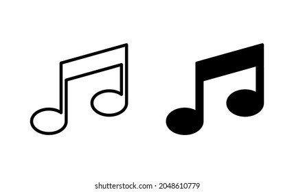 Music icons set. note music sign and symbol