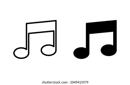 Music icons set. note music sign and symbol