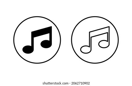 Music icons set. note music sign and symbol