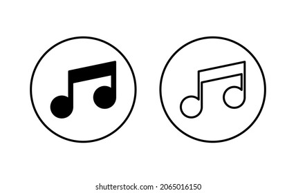 Music icons set. note music sign and symbol