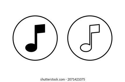 Music icons set. note music sign and symbol