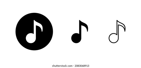 Music icons set. note music sign and symbol