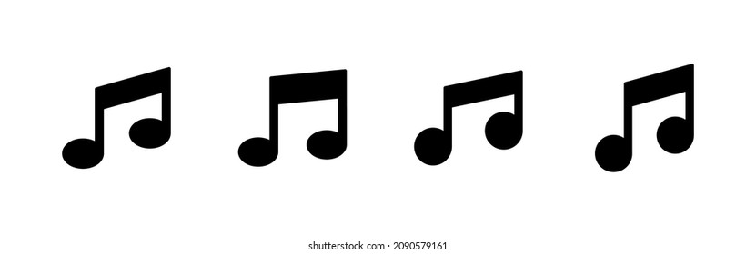 Music icons set. note music sign and symbol