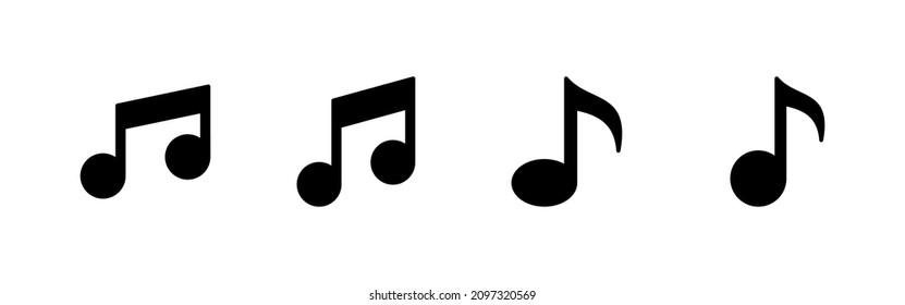 Music icons set. note music sign and symbol