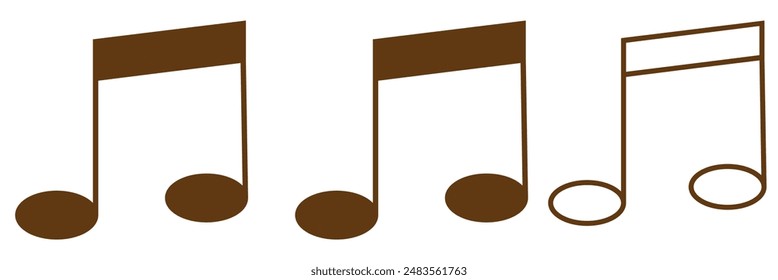 Music icons set. note music sign and symbol