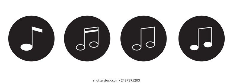 Music icons set. note music sign and symbol