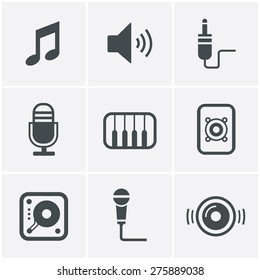 Music Icons Set, Vector Design