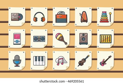 Music icons set,eps10