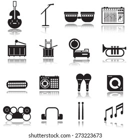 Music icons set,vector.