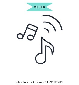 music icons  symbol vector elements for infographic web