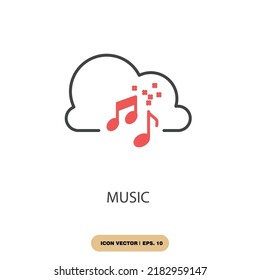 music icons  symbol vector elements for infographic web