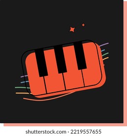 music icons in trendy color