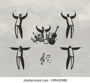 Music icons. Vector format