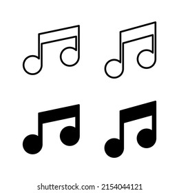 Music icons vector. note music sign and symbol