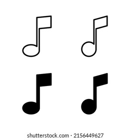 Music icons vector. note music sign and symbol
