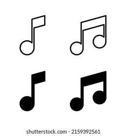Music icons vector. note music sign and symbol