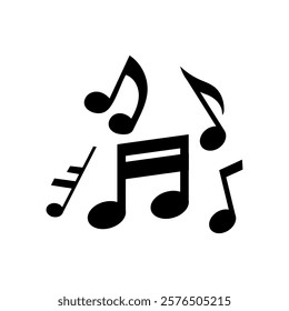 music icons. Vector symbols on white background.