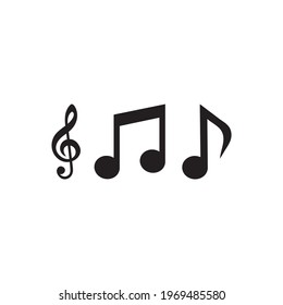 Music icons vector. Three different music icons vector