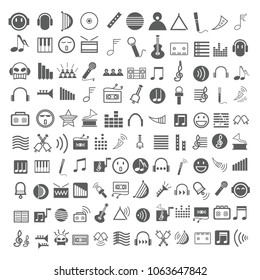 Music Icons with White Background