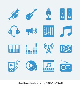 Music icons.Vector EPS10