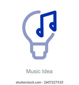 Music Idea and innovation icon concept