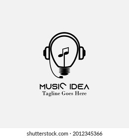 Music idea Logo design. logo music