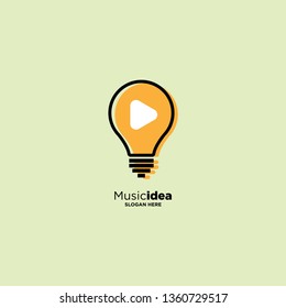 Music Idea symbol simple logo template, vector illustration icon element - Vector