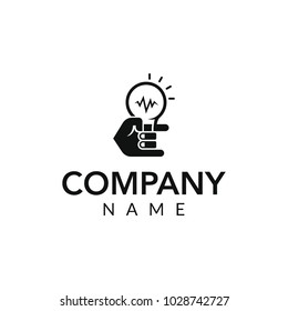 Music idea vector logo icon illustration
