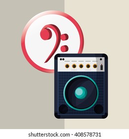 music illustration design, editable vector