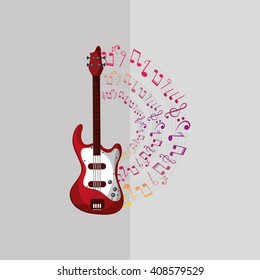 music illustration design, editable vector