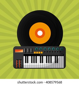 music illustration design, editable vector