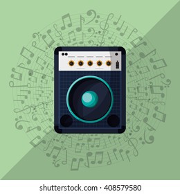 music illustration design, editable vector