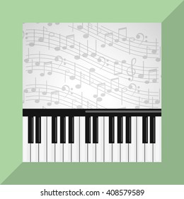 music illustration design, editable vector