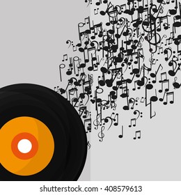 music illustration design, editable vector