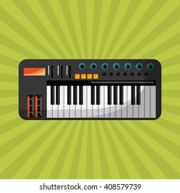music illustration design, editable vector