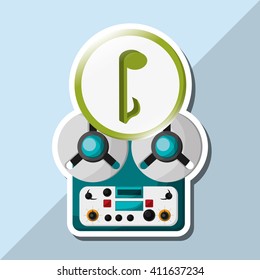 music illustration design, editable vector