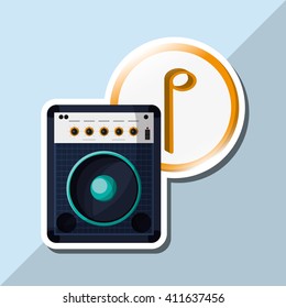 music illustration design, editable vector