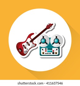 music illustration design, editable vector