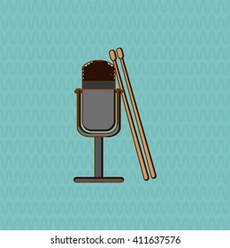 music illustration design, editable vector