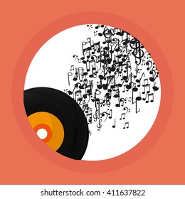 music illustration design, editable vector