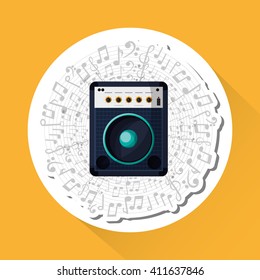music illustration design, editable vector